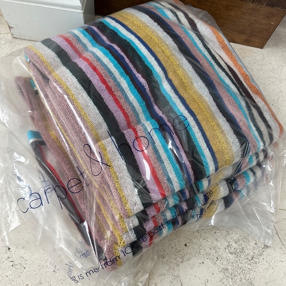 Set of 4 XL Missoni Home Chandler Bath Towels, Multi Stripe - Picture 3 of 4